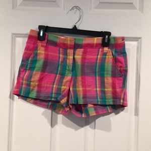 Madras J. crew shorts